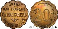 CAFES BRASSERIES ET RESTAURANTS 20 Centimes - Grand Bar Français CAFES BRASSERIES ET RESTAURANTS Montpellier n.d. (24mm, 3,16g, 12h) -
