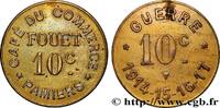 CAFES BRASSERIES ET RESTAURANTS 10 Centimes - Café du Commerce CAFES BRASSERIES ET RESTAURANTS Pamiers 1917 (25mm, 3,97g, 12h) -