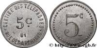 CANTINES ET BOUILLONS 5 Centimes - Cantine des Téléphones CANTINES ET BOUILLONS Paris n.d. (21mm, 1,23g, 6h) -