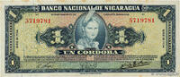 NIKARAGUA 1 Cordoba NIKARAGUA 1 Cordoba 1954 VZ -
