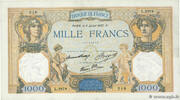 1000 Francs CÉRÈS ET MERCURE type modifié 1937 FRANKREICH FRANKREICH 1000 Francs CÉRÈS ET MERCURE type modifié 1937 SS SS