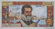 FRANKREICH 5000 Francs HENRI IV FRANKREICH 5000 Francs HENRI IV 1957 SS -