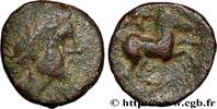 FRANKREICH Demi-unité de bronze au cavalier et à l’astre ou a SPANIEN - IBERICO - KESE (Provinz des Tarragona) IIe siècle avant J.-C. (18,5mm, 6,12g, 11h) -