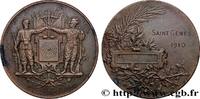 FRANKREICH Médaille de récompense TIR ET ARQUEBUSE 93 - Saint Genès-de-Blaye 1910 (50mm, 57,7g, 12h) -