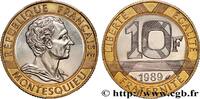 FRANKREICH 10 francs Montesquieu FUNFTE FRANZOSISCHE REPUBLIK 1989 (23mm, 6,58g, 6h) -