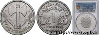 FRANKREICH 1 franc Francisque, légère, petit c ETAT FRANÇAIS Castelsarrasin 1944 (23mm, 1,3g, 6h) -