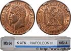 FRANKREICH Cinq centimes Napoléon III, tête laurée ZWEITES KAISERREICH Paris 1862 (25mm, 5g, 6h) -