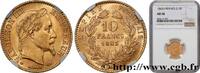 FRANKREICH 10 francs or Napoléon III, tête laurée ZWEITES KAISERREICH Paris 1863 (19mm, 3,23g, 6h) -