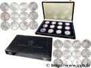 FRANKREICH Coffret, 12 médailles des sites olympiques d’hiver JEUX OLYMPIQUES 1992 (21mm, 120,41g, 12h) -