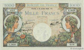 FRANKREICH 1000 Francs COMMERCE ET INDUSTRIE FRANKREICH 1000 Francs COMMERCE ET INDUSTRIE 1944 ST -