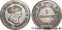 ITALIEN - FÜRSTENTUM LUCQUES UND PIOMBINO - FÉLIX 5 Franchi ITALIEN - FÜRSTENTUM LUCQUES UND PIOMBINO - FÉLIX BACCIOCHI AND ELISA BONAPARTE Florence 1805 (37,5mm, 24,95g, 6h) -