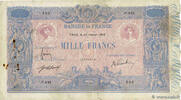 FRANKREICH 1000 Francs BLEU ET ROSE FRANKREICH 1000 Francs BLEU ET ROSE 1909 S -