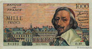FRANKREICH 1000 Francs RICHELIEU FRANKREICH 1000 Francs RICHELIEU 1954 fSS -
