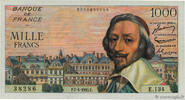 FRANKREICH 1000 Francs RICHELIEU FRANKREICH 1000 Francs RICHELIEU 1955 fVZ -