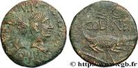 THE JULIO-CLAUDIANS (27 BC to 69 AD) Dupondius COL NEM (as) - Agrippa barbu AUGUSTE et AGRIPPA Nîmes, Gaule c. 27 AC. (24,5mm, 10,72g, 8h) -