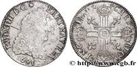 FRANKREICH Quart d'écu aux huit L, 1er type LOUIS XIV THE SUN KING Tours 1691 (27,5mm, 6,64g, 6h) -