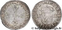FRANKREICH Quart d'écu, titulature côté croix LOUIS XIV THE SUN KING Saint-Lô 1644 (31mm, 9,69g, 9h) -