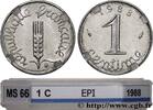 FRANKREICH 1 centime Épi FUNFTE FRANZOSISCHE REPUBLIK Pessac 1988 (15mm, 1,65g, 6h) -