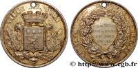 FRANKREICH Médaille, Société des tireurs du Rhône, Tir de sec TIR ET ARQUEBUSE 1886 (55mm, 56,08g, 12h) -