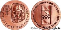 FRANKREICH Médaille, Jeux Olympiques, Tennis JEUX OLYMPIQUES Corée du Sud, Séoul 1988 (35,5mm, 16,68g, 12h) -