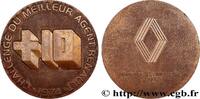 FRANKREICH Médaille, Challenge du meilleur agent Renault AUTOMOBILES ET VOITURES - PILOTES ET INVENTIONS 1974 (67,5mm, 128,92 g, 12h) -