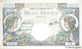 FRANKREICH 1000 Francs COMMERCE ET INDUSTRIE FRANKREICH 1000 Francs COMMERCE ET INDUSTRIE 1940 SS -