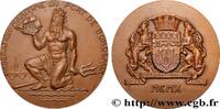 FRANKREICH Médaille, Fédération maritime MER ET MARINE : PAQUEBOTS, NAVIRES, BATEAUX 33 - Bordeaux (1910) (41mm, 34,29g, 12h) -