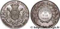 FRANKREICH Médaille, Tir pour la Bastidienne TIR ET ARQUEBUSE 33 - Bordeaux 1887 (36,50mm, 21,22g, 12h) -