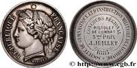 FRANKREICH Médaille, Société de gymnastique et d’instruction TIR ET ARQUEBUSE 33 - Bordeaux 1883 (33,50mm, 9,84g, 12h) -