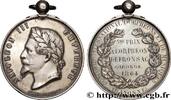 FRANKREICH Médaille, Concours international d’orphéons et de MUSIQUE, ARTS ET CONCERTS 33 - Fronsac 1864 (49mm, 40,34g, 12h) -