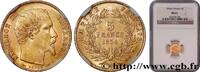 FRANKREICH 5 francs or Napoléon III, tête nue, petit module, ZWEITES KAISERREICH Paris 1854 (14mm, 1,61g, 6h) -