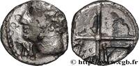 FRANKREICH Obole MA, tête à gauche, N sous le menton NEMAUSUS - NIMES c. 120-49 AC. (8,5mm, 0,43g, 12h) -