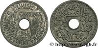 TUNESIEN - Französische Protektorate Essai de 20 Centimes AH 1364 TUNESIEN - Französische Protektorate Paris 1945 (24,52mm, 3,09g, 6h) -