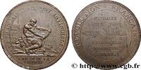 FRANKREICH Monneron de 5 sols à l'Hercule REVOLUTION COINAGE 1792 (39,5mm, 27,57g, 6h) -