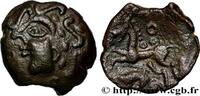 FRANKREICH Bronze au cheval et au sanglier GALLIEN - AULERCI EBUROVICES (Region die Évreux) Évreux (27) c.60-50 AC. (17mm, 3,16g, 6h) -