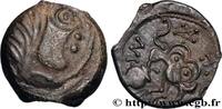 FRANKREICH Bronze INS à l’oiseau et au vase, classe VIII GALLIEN - SENONES (Region die Sens) c. après 45 AC. (16mm, 3,36g, 6h) -