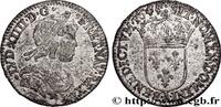 FRANKREICH Douzième d'écu, portrait à la mèche courte LOUIS XIV THE SUN KING Paris, Monnaie du Louvre 1645 (19,5mm, 2,06g, 6h) -