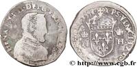 FRANKREICH Teston à la tête nue, 1er type HENRY II La Rochelle 1558 (28mm, 9,24g, 11h) -