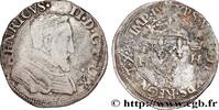 FRANKREICH Demi-teston à la tête nue, 1er type HENRY II Rouen 1554 (26,5mm, 4,61g, 12h) -