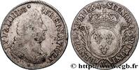 FRANKREICH Quart d'écu aux palmes LOUIS XIV THE SUN KING Bourges 1694 (29,5mm, 6,47g, 6h) -