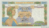 500 Francs LA PAIX 1941 FRANKREICH FRANKREICH 500 Francs LA PAIX 1941 fST fST