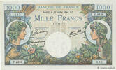 FRANKREICH 1000 Francs COMMERCE ET INDUSTRIE FRANKREICH 1000 Francs COMMERCE ET INDUSTRIE 1944 VZ -