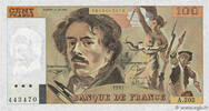 FRANKREICH 100 Francs DELACROIX imprimé en continu FRANKREICH 100 Francs DELACROIX imprimé en continu 1991 ST -