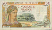 FRANKREICH 50 Francs CÉRÈS modifié FRANKREICH 50 Francs CÉRÈS modifié 1938 fSS -