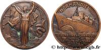 FRANKREICH Médaille, French Line, le “Normandie” MER ET MARINE : PAQUEBOTS, NAVIRES, BATEAUX 1935 (67,5mm, 149,83g, 12h) -