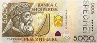 ALBANIEN 5000 Lekë Spécimen ALBANIEN 5000 Lekë Spécimen 2001 fST+ -