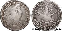FRANKREICH Demi-écu aux insignes LOUIS XIV THE SUN KING Nantes 1701 (35,5mm, 13,07g, 6h) -