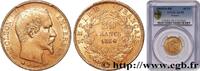 FRANKREICH 20 francs or Napoléon III, tête nue ZWEITES KAISERREICH Strasbourg 1860 (21mm, 6,45161 g, 6h) -