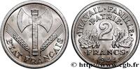 FRANKREICH 2 francs Francisque ETAT FRANÇAIS Beaumont-Le-Roger 1944 (27,02mm, 2,19g, 6h) -