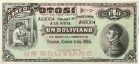 BOLIVIEN 1 Boliviano Non émis BOLIVIEN 1 Boliviano Non émis 1894 fST+ -